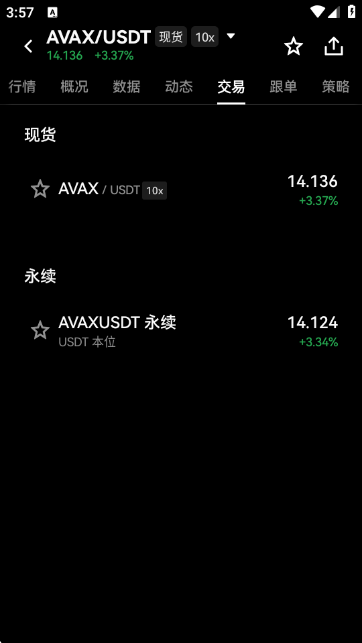 AVAX�ҽ��ռ۸�����
