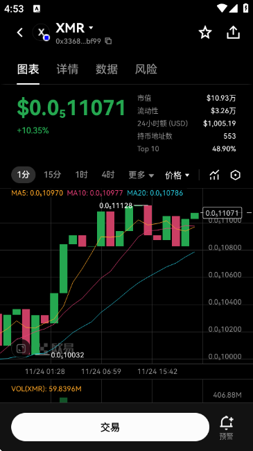 XMR�۸��������Ʋ�ѯAPP