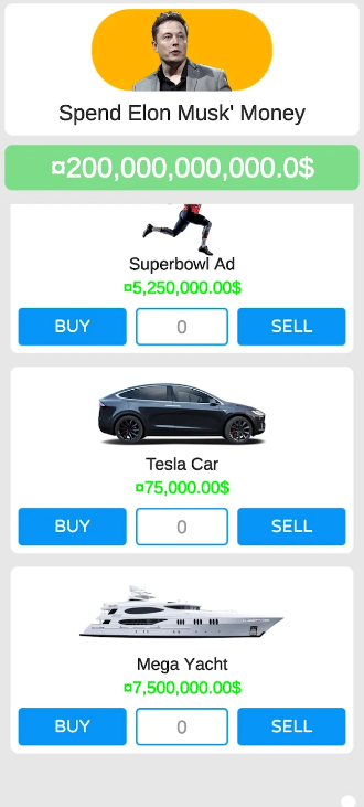 花光马斯克的钱模拟器(Spend Elon Musk Money)截图2