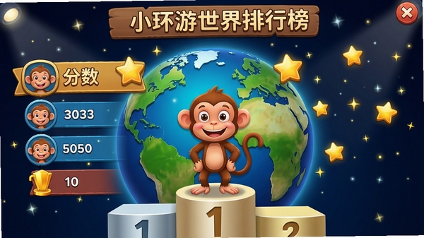 С����:�����������а���棬��ʾ���ͷ��ͷ���������С����վ���콱̨�ϣ�������������򣬽�ɫ������˸