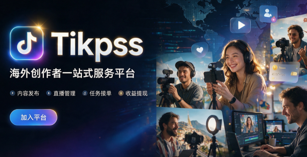 Tikpss-海外创作者平台官方入口 Tikpss-海外创作者平台官方入口