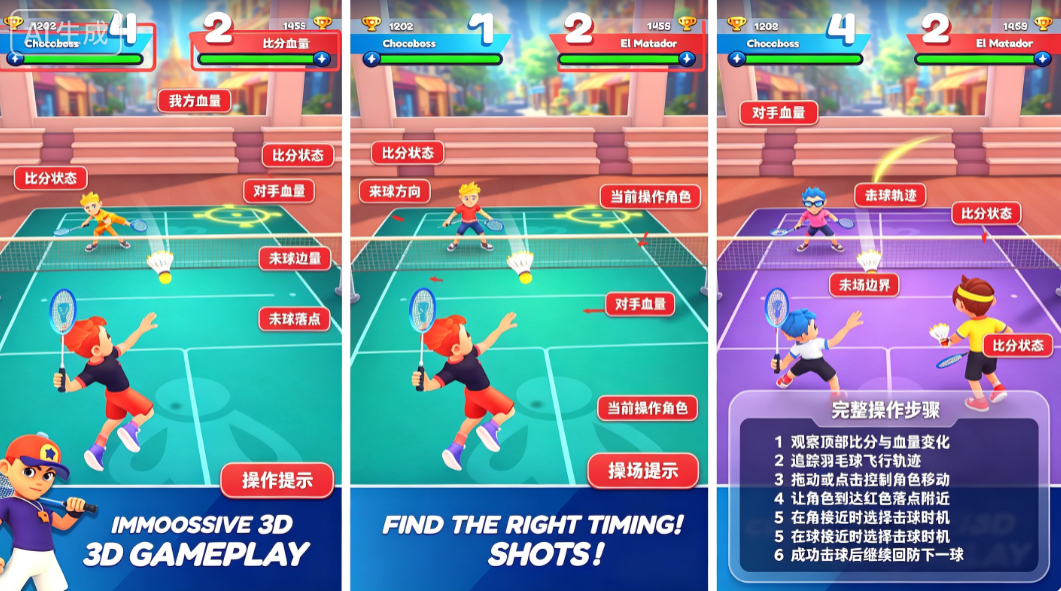 ��ɱ��ë����Ϸ�ֻ���(Smash Badminton)