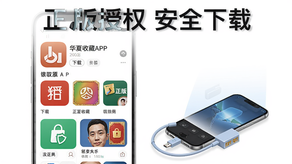 �ֻ������ػ����ղ�APP�Ĳ���ʾ��ͼ������ΪӦ���̵����ؽ��棬���ġ�������Ȩ ��ȫ���ء����Ա����ֻ����������ӵ��Ե�ģ��ͼ�����������