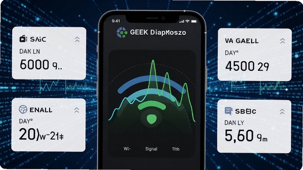 һ�ż����㶹������Ϲ��ܵĽ���ͼ���ֻ���Ļ������ʾWi-Fi�źŲ���ͼ����Χչʾʵʱ���١��ӳٺͶ������ݣ�������ƿƼ���ʮ�㣬����Ϊ��ɫ��������