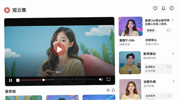 ���Ƽ�APP�����ͼ��չʾ������Ƶ����ҳ�����Ƽ��б����ִ���Լ���ɫ����������