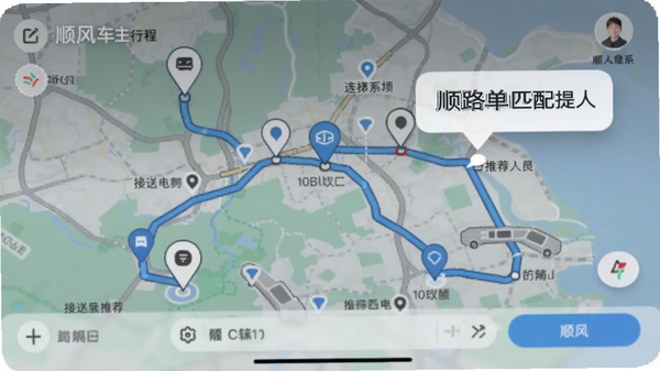 ˳�糵���г�������·�߹滮���ܣ���ͼ��������ע���͵�˳�����Ƽ�·�ߣ�����˳·��ƥ����ʾ����