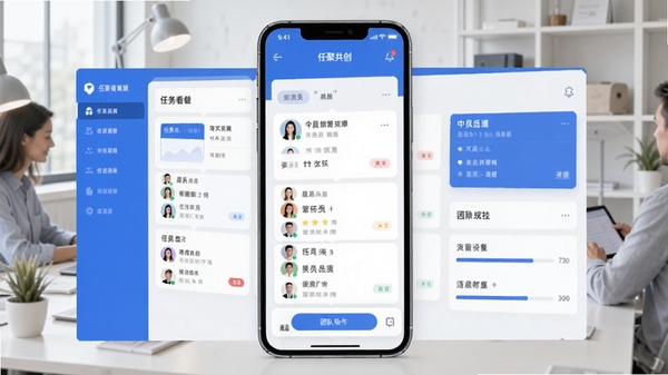 �о۹���APP����չʾͼ����ʾ���񿴰����Ŷ�Э���������ִ���ƽ����Ʒ����ɫ��ɫ������Ļ��������Ƭ����Աͷ��ͽ����������������������ʺϰ칫������ͼ��