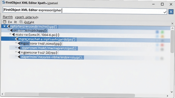 FirstObject XML Editor XPath��ѯ���棬�����������ʽ�������������ʾƥ��Ľڵ㣬����Ϊǳ��ɫ��ǿ�����ݼ�����רע��