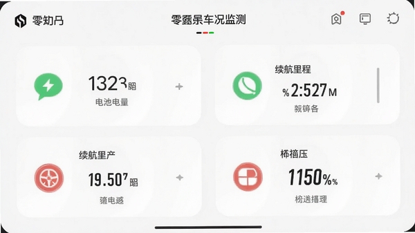 ����App�������ҳ�棬չʾ��ص�����������̡�̥ѹ��ֵ����������Ǳ��̷��