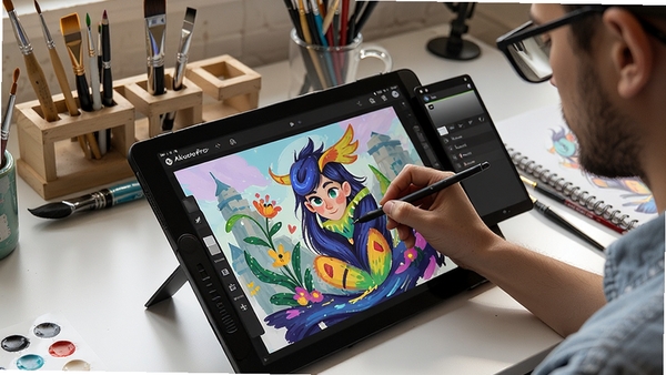ArtKoutorPro������չʾ��һ��������ƽ����ʹ�ô��رʴ���ɫ�ʷḻ�����ֲ廭�������Ǹ��ֻ滭���ߺ�ͼ�����