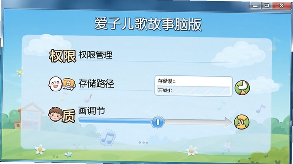 ���Ӷ�����µ��԰����ý��棬չʾȨ�޹������洢·��ѡ�񡢻��ʵ���ѡ���������������Сͼ����ʾ
