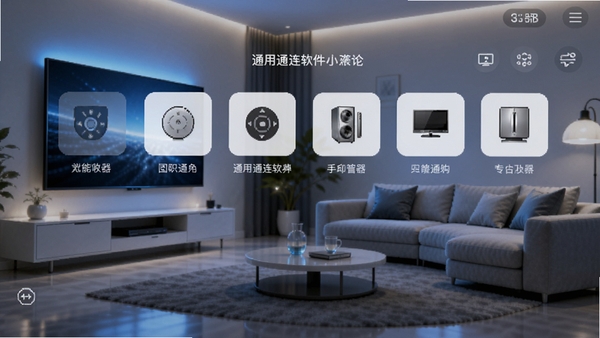 ����ң����ͨ��ͨ�����������棬չʾ���ּҵ�ң��ͼ�꣬����Ϊ�ִ����ܼҾӿ������Ƽ���ʮ�㣬������Ⱦͼ