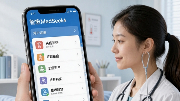 ����MedSeek֢״�Բ鹦����ʾ���û�����ͷʹ���ȣ�Ӧ����ʾ���ܵļ����б����Ƽ�����