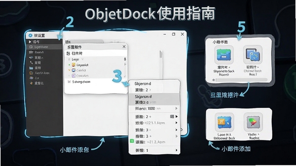 ObjectDockʹ��ָ��ʾ��ͼ��չʾ���ý��桢�Ҽ��˵���С�������ӵȲ�����������������ע��ϸ������������8K