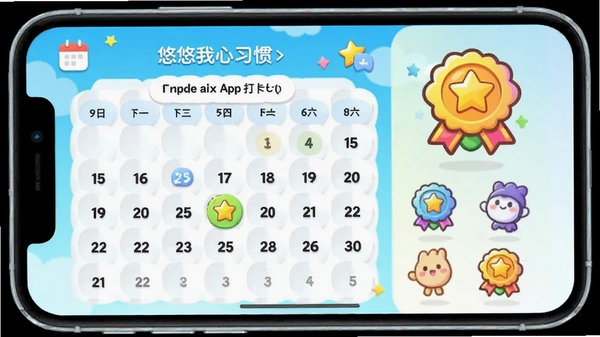 ��������appϰ�ߴ򿨽��棬չʾ�����������ͳɾ�ѫ�£�ɫ����������ͨ���