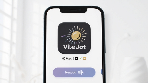 һ��չʾVibeJot���ֻ��Ͽ��ټ�¼��н���ĸ����Ʒͼ���������������ͻ��Ӧ��ͼ��ı�ݲ�����ť