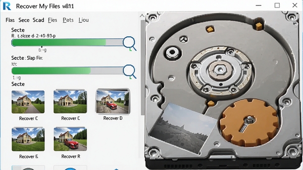 Recover My Files ���ɨ����̣�չʾ������ȡ��������ָ�������Ƭ����ͼ������ΪӲ���ڲ��ṹ