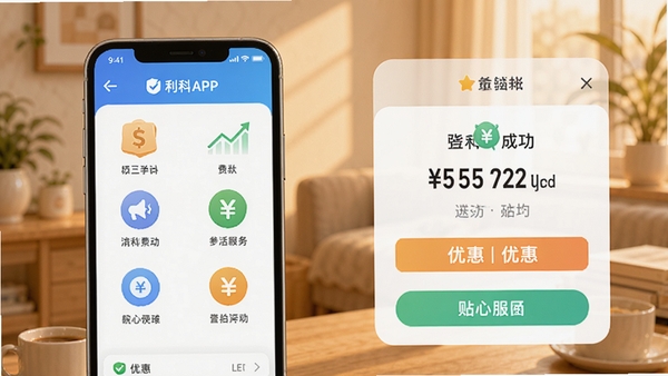 ����APP����ɷѹ��ܽ��棬�������еĽɷ�ͼ�꣬��ʾ�ɷѳɹ�ҳ�棬���н����Ż���Ϣ��������ܰ���������ķ���