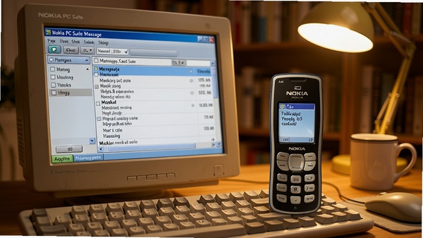 Nokia PC Suite���Ź������棬���Լ����Է���ŵ�����ֻ�����Ļ����ʾ���ŶԻ��б�������Ϊ��ܰ�鷿��ɫ����ů