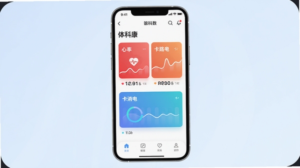 һ��չʾ��ƿ���APP�����潡�����ݿ����ʾ��ͼ������������������ʡ���·�����ĵȲ�ɫͼ����Ƭ������ִ���࣬�ֻ���Ļ������ʾ������Ϊ����ɫ���䡣
