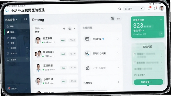 С��«������ҽԺҽ����APP�����ͼ��չʾҽ������̨�������б����������﹦�ܣ��ִ�����ҽ������UI���