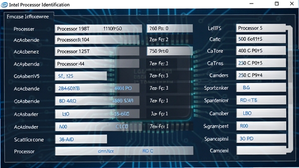 Intel Processor Identification�����������ͼ��չʾ�������ͺš���Ƶ���������ϸ�����б�����������������ɫ�Ƽ���񱳾�