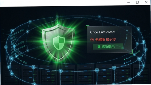 ���������а�ȫ�����ܽ��棬����ͼ����˸��ɫ��â��ɨ��������в��ʾ����Χ��������������