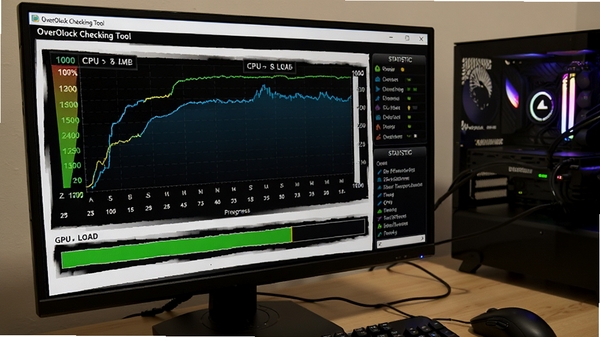 OverClock Checking Toolѹ���������н��棬CPU��GPU���شﵽ100%����ʾʵʱ�¶���Ƶ�����ߣ����Խ�������ͳ����������ɼ�������Ϊ������Ļǰ��ͻ���ȶ��Բ��Թ��ܡ�