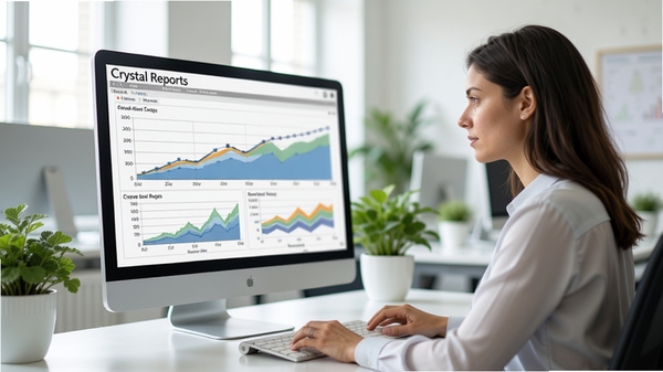 ���ݷ���ʦ�ڰ칫��ʹ��Crystal Reports������������Ļ����ʾ��̬ͼ������Χ����ɫֲ������칫����