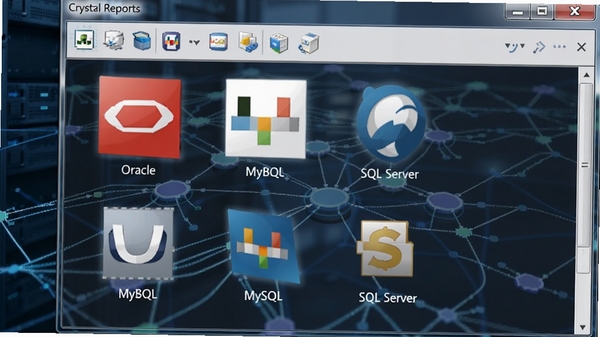 Crystal Reports ���ݿ������򵼽��棬��ʾ�������ݿ�����ͼ�꣬��Oracle��MySQL��SQL Server������Ϊ�������������ߣ��Ƽ��й�ͼ