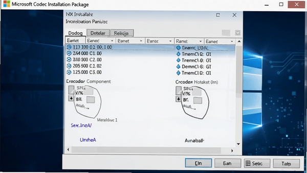 Microsoft Codec Installation Package��װ�����ͼ����ʾ��������б�������Ϊ��ɫ�Ƽ��з��