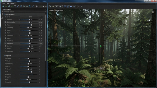 SpeedTree��������չʾ�����Ϊ��ľ����������壬�Ҳ�Ϊʵʱ3D�ӿڣ�����Ϊï��ɭ�ֳ�����������רҵ�Ҹ��пƼ���