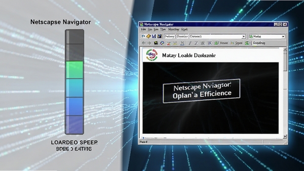 һ��չʾNetscape Navigator��������ټ�����ҳҳ��Ķ�̬�Ա�ͼ������Ǽ����ٶ������ұ�����ҳ���������ֵĶ���Ч��������Ϊ�Ƽ��еĹ�Ч��ͻ���ٶ���Ч��
