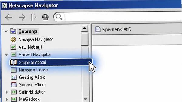 һ��չʾNetscape Navigator��ǩ������Ľ����ͼ����ǩ���������������ͣ��һ����ǩ�ϣ���Χ�е���ɫ�ĸ߹�Ч��������Ϊ������������ڣ�ͻ����ǩ��������