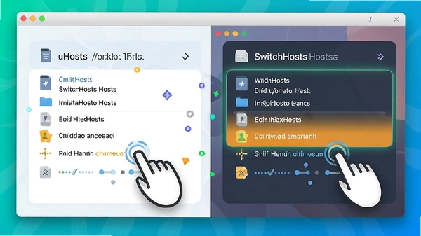 SwitchHosts�෽���л���ʾ��������л���ͬ������������ʾ��ǰ��Ч��Hosts���ã�����������ɫ������