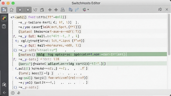 SwitchHosts�༭�����棬չʾ�﷨����Ч������ͬ��ɫ���ı���ʾ��ͬ״̬�������ִ�����������