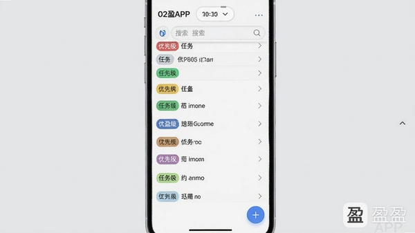 ӯӯAPP��������������ܲ��������ͼ���ֻ���Ļ����ʾ�б�ʽ�����嵥����ͬ��ɫ��ǩ�������ȼ��������������л������������ײ��С�+�������Ӱ�ť������Ϊǳ��ɫ������Ԫ�������������ִ��У�ͼƬ���½Ǵ��С�ӯӯ��APP��Logoˮӡ��
