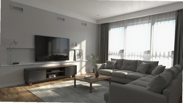 Ashampoo 3D CAD Architecture��Ⱦ��Ŀ���Ч��ͼ��������Ȼ�����ʱ��棬չʾ��Ƴɹ�