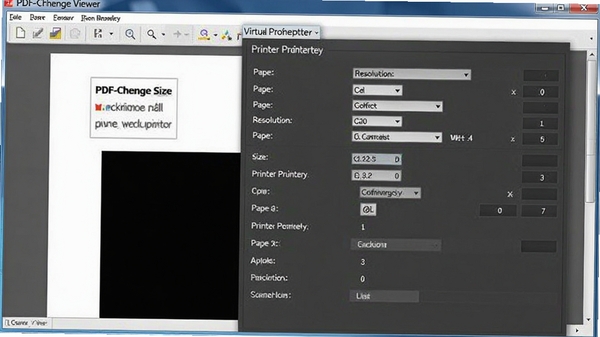 PDF-XChange Viewer���������ӡ�����ý��棬չʾ��ӡ������ѡ�����ֽ�Ŵ�С���ֱ��ʵȣ�����Ϊ�ĵ���ӡԤ��ͼ��