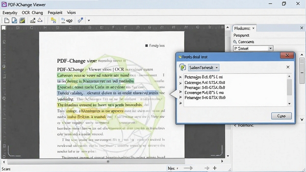 PDF-XChange Viewer����ִ��OCRʶ��ɨ���ĵ��е����ֱ�ʶ�𲢸�����ʾ���Աߵ���ʶ�����Ի�����������ʶ���ܡ�