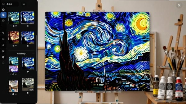 ��ĿAI������ЧӦ��Ч����һ����ͨ�羰�ձ�ת��Ϊ����ǿշ�񣬽�����ʾ�˾�ѡ������ɫ��Ѥ��������Ϊ��������