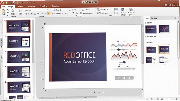 RedOffice ���˰���ʾ�ĸ�༭���棬��ʾ�õ�Ƭ����ͼ�����༭�������ж�����Ч���л�Ч��ѡ�����Ϊ������ɫ������������