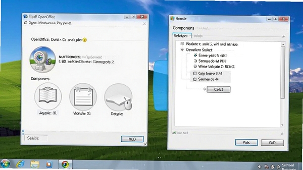 OpenOffice��Windowsϵͳ�ϵİ�װ���̽�ͼ����ʾ��װ�򵼺����ѡ����棬�������