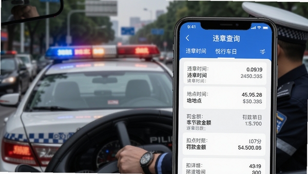 ���г���Υ�²�ѯ���ܽ��棬�ֻ���Ļ��ʾΥ���б�������Υ��ʱ�䡢�ص㡢������۷����飬����Ϊ����ִ��������UI�����������б��������룬��ɫ���ɫ��ɫ������ʵ��ǿ��