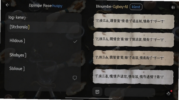 ħ������AI��ɫ���ܽ�ͼ���������ؼ��ʣ��Ҳ����ɶ���黰���ӣ�������