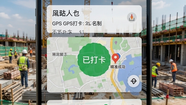 �ֻ�GPS��λ�򿨳ɹ���Ľ����ͼ����ʾ������������ʱ�䡢�������ƺ;�׼�Ķ�λ��ͼ��������С��Ѵ򿨡�����ɫ�ɹ���ʶ������Ϊ��������ʵ��