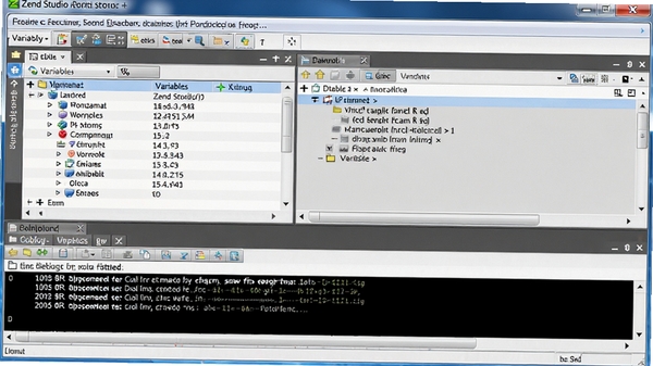 Zend Studio �ϵ���ԻỰ���ڣ�չʾ����������塢���ö�ջ��ͼ�͵��Կ���̨�����Ϣ��������ǿ������ⶨλ����