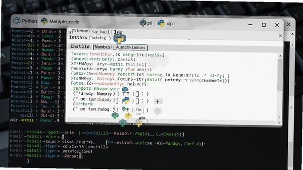 Python���������pip���н��棬��ʾ��װNumPy��Pandas�ȿ���ն��������Ϊ�ն˴��ڣ����������ʾ����Χרҵ��Ч��
