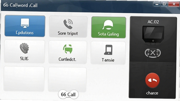66Call����绰�����ͼ��չʾ�����Ĺ��ܲ��ֺ�ͨ������