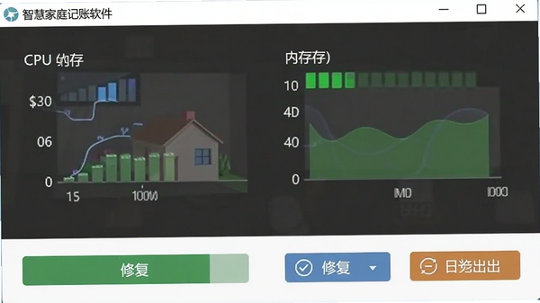 �ǻۼ�ͥ�����������԰����л������ҳ�棬��ʾCPU���ڴ�ռ���ʣ��·����޸���ť����־����ѡ�����������